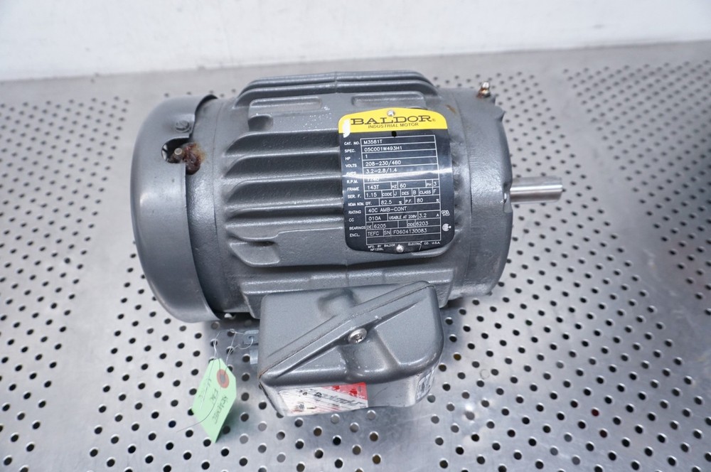 Baldor M3581T Ac Motor 143t 1hp 1740rpm 3ph 208-230/460v-ac