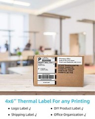 4×6 Thermal Shipping Labels Paper 500/1000X for Zebra & Rollo & Phomemo Printers
