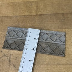 Antique Narrow Letterpress Newspaper Printing Plate Metal Print Block Column