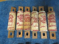 (6) Limitron JKS-100 100A 600VAC Class J Fuse Fast Acting Current Limiting Type