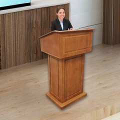 26.5×22.2×48″ Deluxe Podium Mobile Embassy Church Puplit Lectern Wood Debate