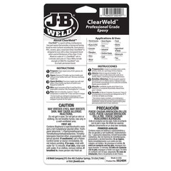 Clear Weld Pro 8 Oz. 2-Part Liquid Epoxy Free Shipping New