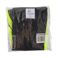 Karat High Visibility Reflective Safety Vest with Zipper Fastening, Black – L