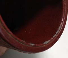 Desk Set 3 Piece ? FAUX LEATHER brown pen note pencil business card holders READ