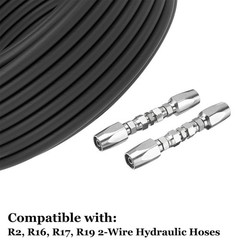 2 Hydraulic Hose Repair Kits 1/2 ID 2-Wire Hose Reusable Field Repair Fitting