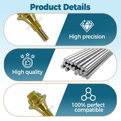 10 pcs Multi unit straight abutment fit to Megagen Blue diamond platform NC D4.8