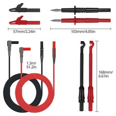 8X Automotive Test Lead Kit Power Probe Wire-Piercing Clip Puncture Wire Break