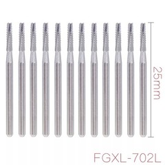 Dental Surgical Tungsten Carbide Burs FLAT END TAPER Fissure 702 FG FGOS 25/28mm