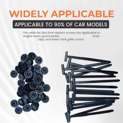 100 PCS Nylon Universal Cable Tie Buckle+Heavy Duty Self-Locking Zip Ties Holder