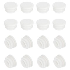 Round Plastic Plug 16Pcs, 1 Inch/25mm Tubing Insert End Caps White