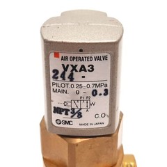 SMC VXA3 Air Operated Valve, 2-Position 3-Port, Pilot: 0.25-0.7MPa, Main: 0.3MPa