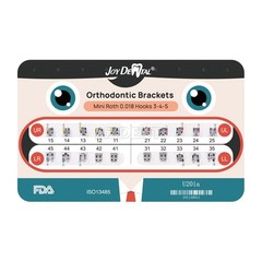 AZDENT Dental Orthodontic Metal Brackets Braces /Wire Preformed Ligature Ties