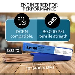 ER70S-6 10LB 3/32″ x 16″ Mild Steel TIG Welding Rod – PGN