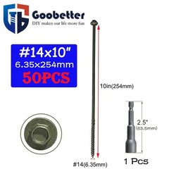 Heavy-Duty Green Timber Structural Wood Screws with Hex Socket 14*10″ Extra Long