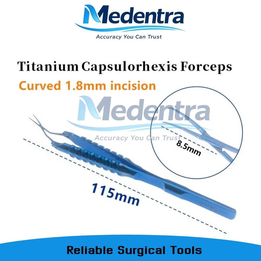 8.5mm Capsulorhexis Forceps Titanium incision Ophthalmic Micro Instruments