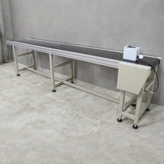 118”x11.8” Electric Conveyor PVC Belt Anti-slip Rubber Base Adjustable Speed