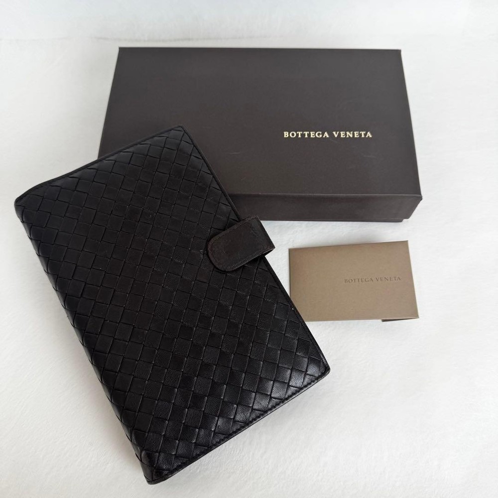 Bottega Veneta Intrecciato Dark Brown Leather System Notebook w/Box Used Japan
