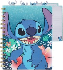 Stitch Tab Journal Notebook, Spiral Bound, 96 Lined Pages, 8 x 7 inches, Blue