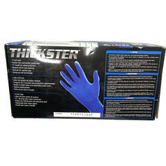SAS THICKSTER 14 MIL BLUE LATEX POWDER FREE MED GLOVES (100 PER BOX)