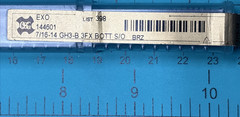 1 – 7/16-14 GH3-B 3FX Bottom Drill/Tap OSG BRZ 144601, Exotap Va-3 HSS-V 1056