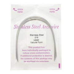 100pcs Orthodontic Archwire Stainless Steel Brace Wires Natural Round Rectanglar