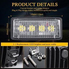 LED Headlights For John Deere Tractor lights replace R161288 RE306510 RE37450