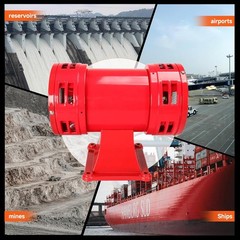 Industrial Electric Motor Air Raid Siren 110V 60HZ 150DB Siren Alarm Super Loud