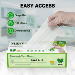 Disposable Vinyl Gloves, Food Safe, Latex-Free Powder-Free Clear Plastic Glov…