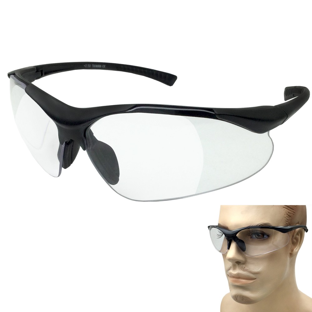 Full Lens Safety Driving Sport Fishing Reader Reading Glasses Unisex Black Frame