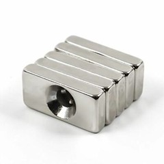US N35 Hole Rare Earth Magnets Strong Block Magnetism Neodymium Square Disc Lot