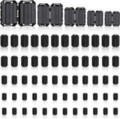 25Pcs Ferrite Chokes Ferrite Beads Snap on RFI EMI Noise Suppressor Cable Clip