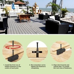 300PCS Hidden Deck Fasteners for Composite Decking Boards Composite Deck Fast…