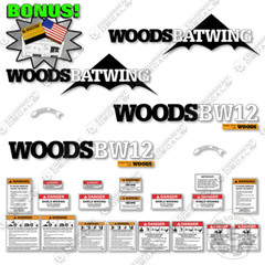 Fits Woods BW12 Decal Kit Rotary Cutter – 7 YEAR OUTDOOR 3M VINYL!