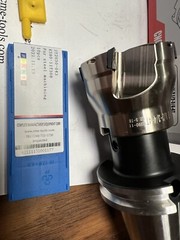 2-1/2″ 90 degree indexable face mill w CAT40 Arbor Extra 10pcs R390 Inserts #506