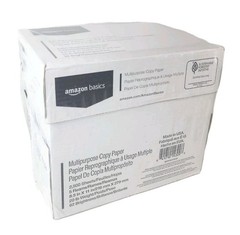 Amazon Basics Copy Printer Paper 20 lb 8.5 x 11 – 5 Reams (2,500 Sheets)