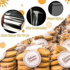 200 Pcs Thickened Cookie Bags with Seal 5×7 In, Clear 1 Count (Pack of 200)