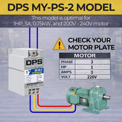 Single to 3 Phase Converter, Use 1HP(0.75kW) 3A Motor 200V-240V Only, MY-PS-2