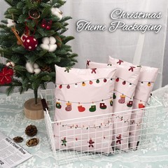 Jowlroel 50 Christmas Poly Mailer 12×15.5″ Waterproof Shipping Bags Festive