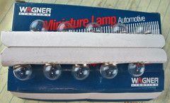 (10) 1445 Wagner Instrument Miniature Bayonet Clear Bulb 12 Volts [B5S3]