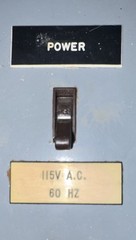 Barber-Colman Gray Electrical Panel Front Cover w/ Power Switch & Cutout 115V AC