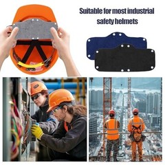 24 Pcs Washable Hard Hat Sweatbands – Cotton Liner for Safety Helmets, Dark Blue