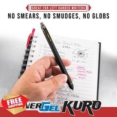 Pentel EnerGel Kuro Shades Pen 6pk Assorted Ink Retractable Liquid Gel BL437D…