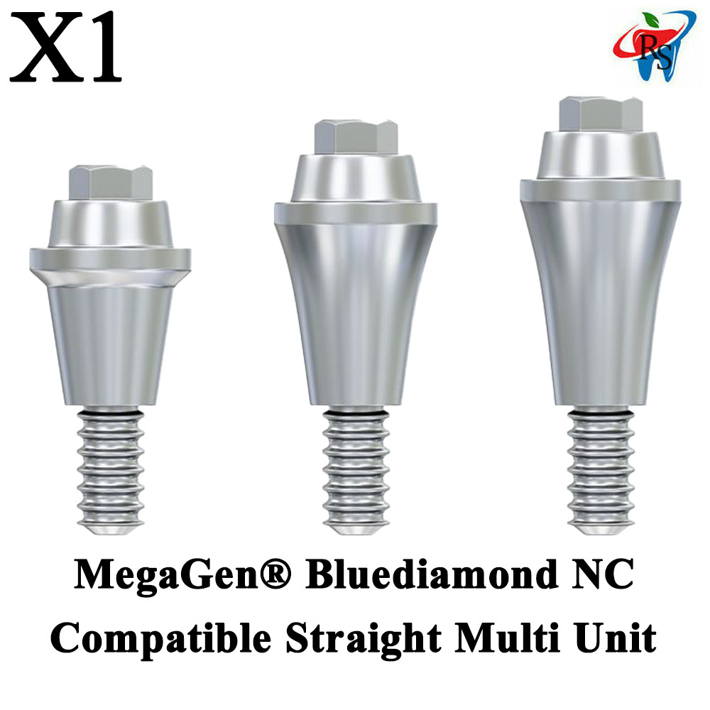 1x Dental MegaGen® Bluediamond NC Compatible Straight Multi Unit Abutments