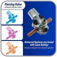 Appli Parts APT-PV110 1/4, 5/16, 3/8 in Bullet Piercing Valve kit with tube size