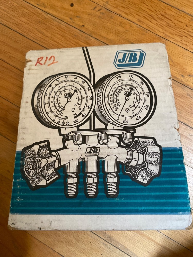 JB Industries HVAC Manifold Gauge Set R-12 R-22 R-502 Brass Made in USA