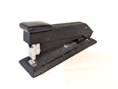 2 Vintage Bostitch Textured Black Metal Staplers Made in USA