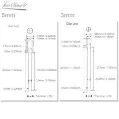 3mm 5mm Flickering LED Red Yellow Water Clear Lens Candle flicker LED Diode 50PC