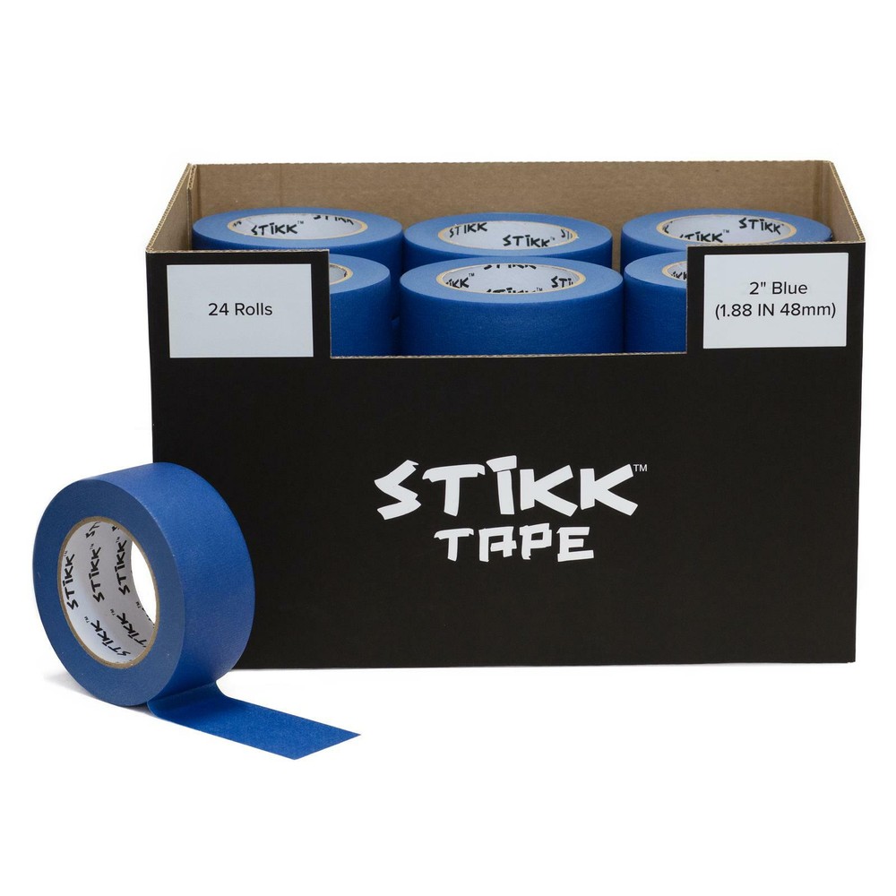 24 Roll Case Of 2″ x 60 yards (48mm x 55m) STIKK Blue Painters Masking Tape