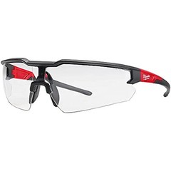 Milwaukee Anti-Scratch Safety Glasses Clear Lens Black/Red Frame – Case of: 1;