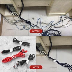 25 Pcs Silicone Cable 10.5*1.2*0.8 cm/4.13*0.47*0.3 inch, A-25pcs 5 Colors